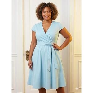 Gal Meets Glam julia Engel addison Wrap Dress 14 fit & flare Anthropologie